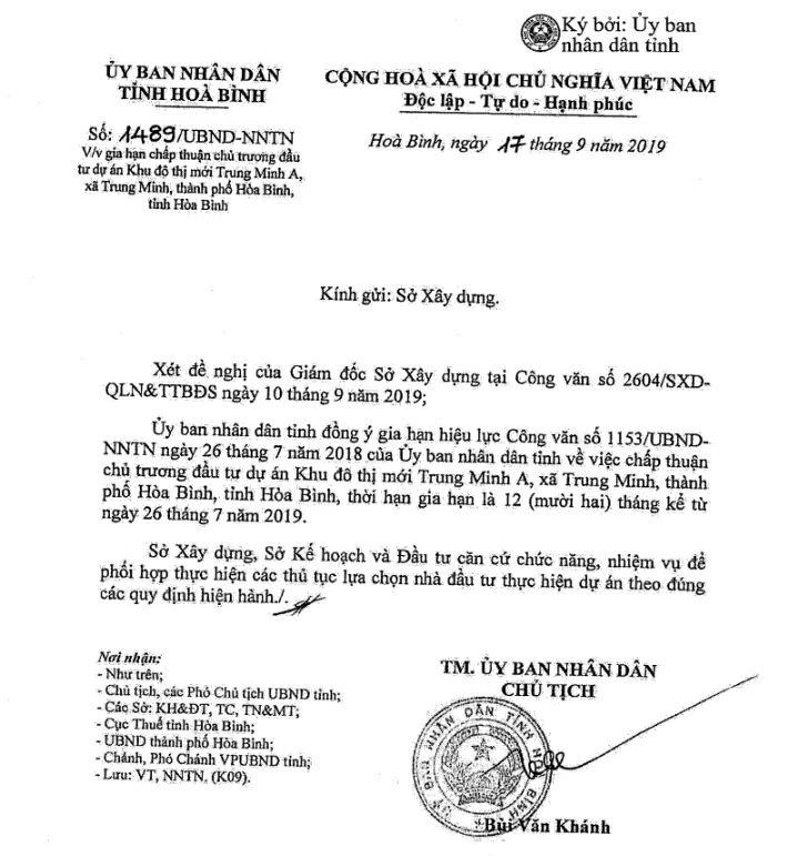 UBT QĐ Giao đất TMB đợt 1