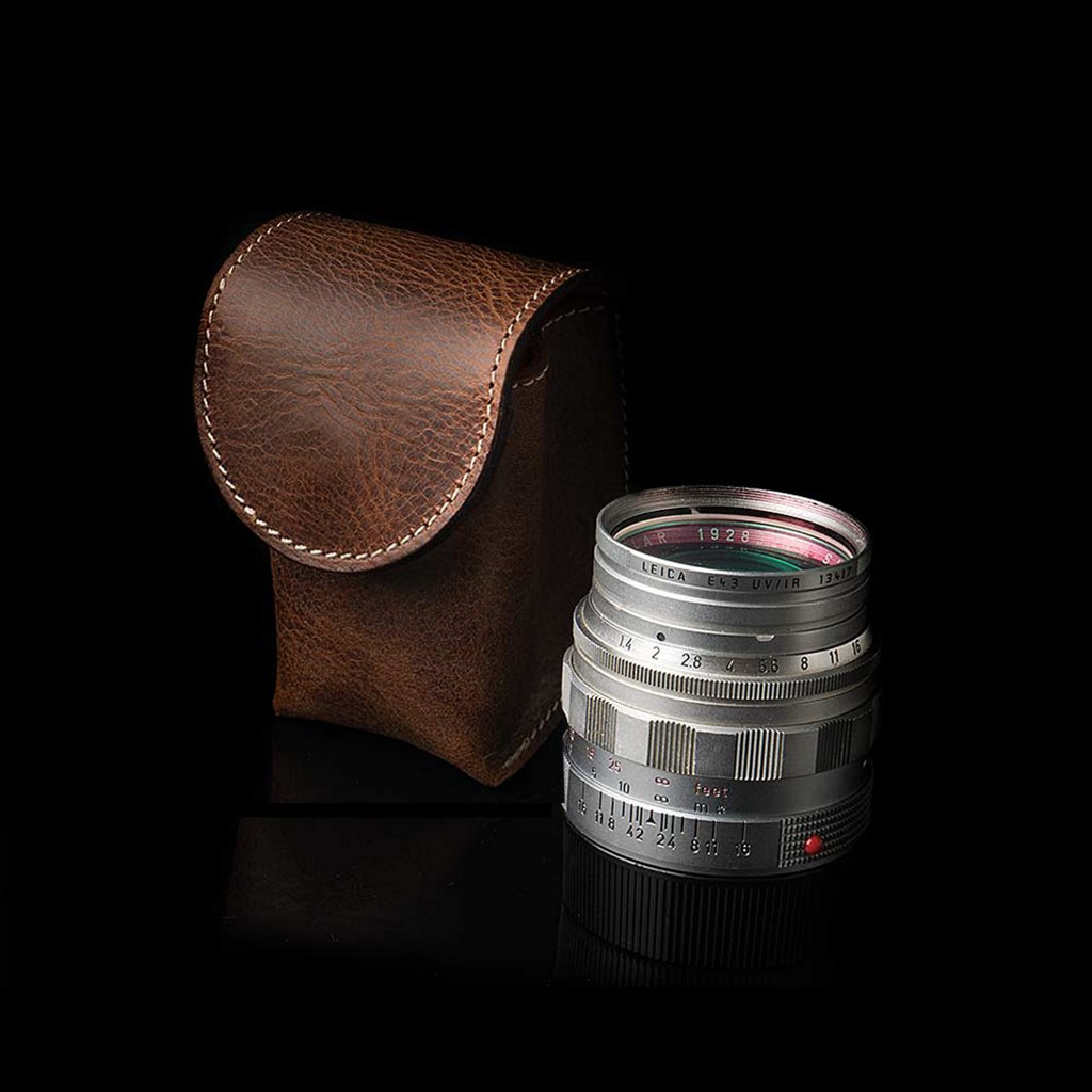 Bao Da Đựng Ống Kính Máy Ảnh Angelo Pelle Leather Pouch