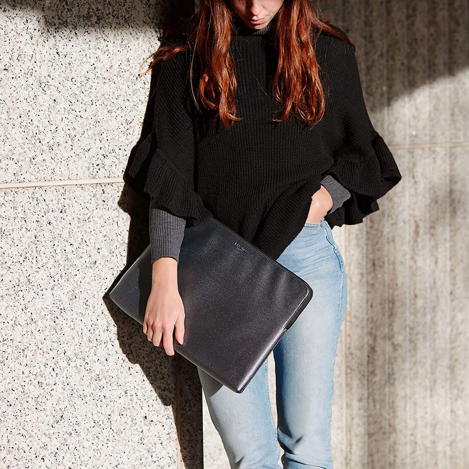 Túi Laptop Knomo Embossed Leather Sleeve 13 inch (14-207)