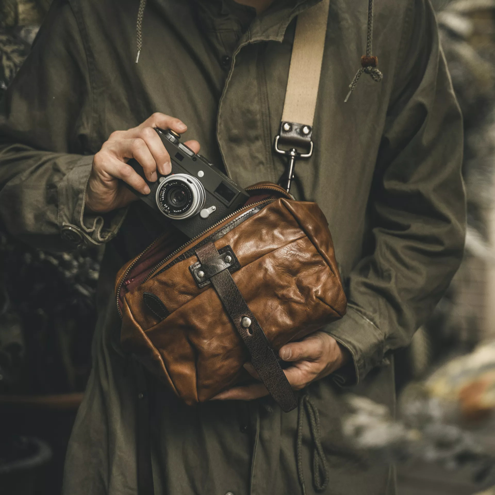 Túi Máy Ảnh Wotancraft Mini Rider (Brown - Leather)